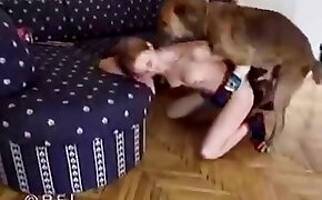 passionate bestiality girl fucks animal